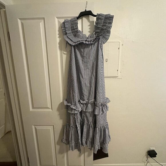 [NWT] Lulus Striped Ruffle Dress - Picture 2 of 4